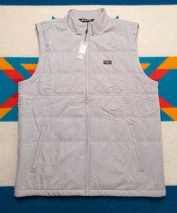 NWT Travis Mathew Seaboard Vest Insulated Puffer Full Zip Golf Heather Grey XL - Picture 1 of 5
