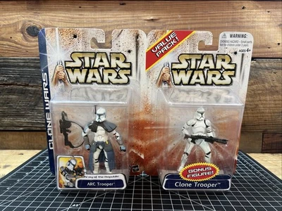 2003 Star Wars Clone Wars ARC Trooper Clone Trooper pacote com 2 3,75 polegadas Hasbro valor - Imagem 1 de 4