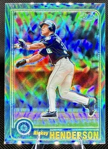 2001 Topps Chrome #82 Rickey Henderson Refractor Seattle Mariners SP - Picture 1 of 2