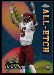 2024 Topps Chrome Jayden Daniels Chrome All-Etch #CAE-JD Washington Commanders - Picture 1 of 2