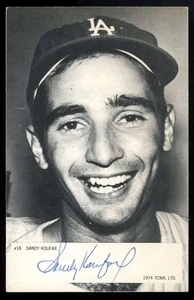 Sandy Koufax JSA Loa Signed 3x5 Photo Postcard Autograph - Picture 1 of 2