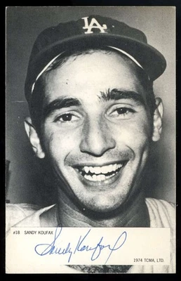 Sandy Koufax JSA Loa Signed 3x5 Photo Postcard Autograph - Image 1 of 2
