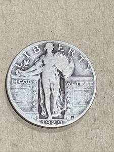 1929 Standing Liberty Quarter Silver - Picture 1 of 2