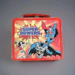 1983 Vtg Aladdin Super Powers Metal Lunchbox Batman Superman Wonder DC Comics - Picture 1 of 14