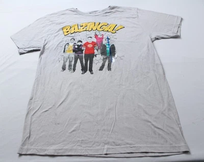 The Big Bang Theory Unisex Bazzinga Characters Graphic Tee WR4 Gray Large NWT - Image 1 of 4