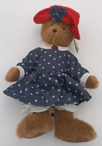Selten! Vintage Boyds Bears Sammlerstück Ashley Herz an Herz patriotisches Sternenkleid - Bild 1 von 6
