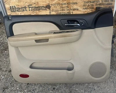 GMC Sierra Chevrolet Silverado delantero izquierdo interior del conductor panel de moldura de puerta bronceado OEM Foto 1 de 2