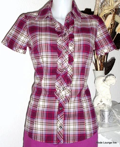 ESPRIT edc Bluse Hemd blouse - Größe S / 36 rosa lila COTTON Shirt - Picture 1 of 5