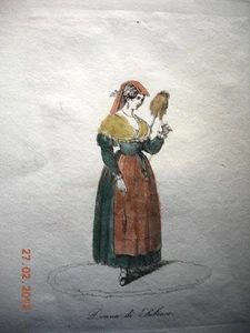 Subiaco, Lazio Women's Costume 1840 Salvatore Marroni - Picture 1 of 1