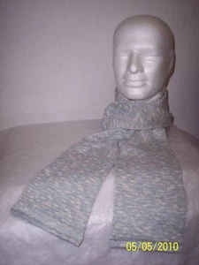 Sciarpa Singola Righine CIELO-PANNA 100% Co Soft Fiam - Imagen 1 de 1