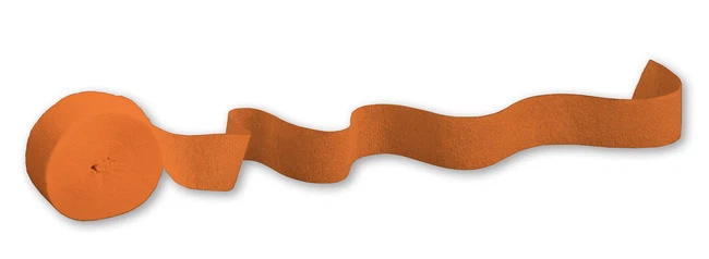 Orange Crepe Paper Party Streamers - 81 ft. x 1.75 in. - Image 1 of 1