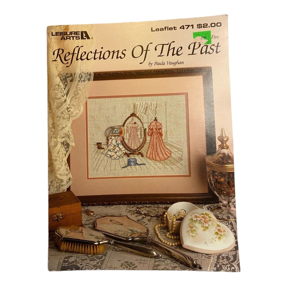 Vintage 1986 Leisure Arts Reflections Of The Past  Counted Cross Stitch Leaflet - Image 1 of 1