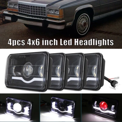 Faros LED de 4x6 pulgadas haz sellado alto/bajo DRL para Pontiac Trans Am 98-02 4 piezas Foto 1 de 4