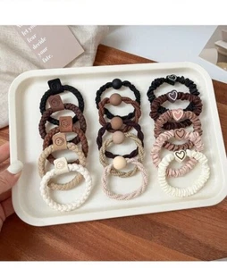 5pcs Strong Elastic Small Scrunchies Ponytail Hair bobble Bands UK - Picture 1 of 20