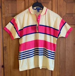 NEU Stanley Blacker kurzärmliges gestreiftes Baumwoll-Polo für Damen – XL - Bild 1 von 5