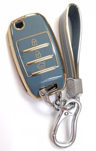 KEY COVER FOR KIA CEED SPORTAGE PICANTO OPTIMA NIRO 3 BUTTON CASE FLIP KEY FOB 6 - Picture 1 of 3