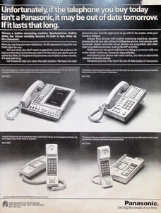VINTAGE 1980er Jahre Printwerbung ~ Panasonic Telefone ~ unserer Zeit nur etwas voraus - Bild 1 von 1
