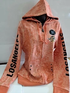 Ed hardy women hoody, zip up, color sienna, size S. season: SPRING"12 - Picture 1 of 12