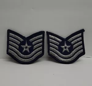 U.S. Air Force Tech Sergeant Rank Chevrons Patches Lot Of 2 New USAF - Picture 1 of 3