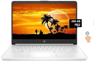 Newest HP 14'' Touch Laptop Intel 2-Core CPU 16GB RAM 320GB (64+256) Win11 White - Picture 1 of 5