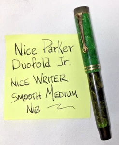Pluma Estilográfica Parker Duofold Junior Verde Restaurada Excelente Estado - Imagen 1 de 11