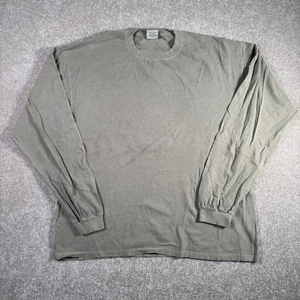 Vintage Anvil Authentic Pigment Blank Mens T-Shirt Beige Size XL Long Sleeve - Picture 1 of 5
