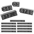  10 Sets Numbers Price Signs Display Cube Block Metal Cosmetic