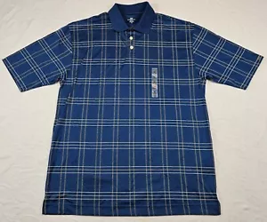 Dockers Golf Polo Shirt Blue Stripe Cotton Athletic Casual Dress - Men's M - NEW - Picture 1 of 17