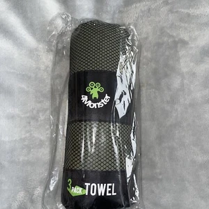 4Monster 3 Größen Mikrofaser Fitness-Handtücher, schnell trocknendes Reisehandtuch Ultra - neu versiegelt - Bild 1 von 3