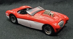 2000 Hot Wheels AUSTIN HEALEY - Red and White with Chrome Mesh Wheels - China - Picture 1 of 7