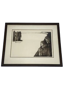 Vintage Abstract Lithograph Signed - Picture 1 of 7