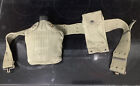 US MILITARY GREEN ARMY MILITARY UTILITY BELT WITH M 14 Pouch and WW2 canteen