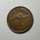 1949 Half Penny Coin - Australian King George Ii Average Circulated Predecimal