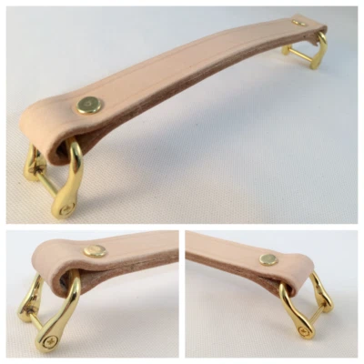 Teñible Hágalo Usted Mismo Cuero Tostado Vegetal Liso Asas de Repuesto Bolsas Carteras Maletas de Equipaje Foto 1 de 4