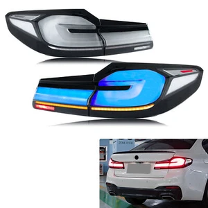 LED Tail Lights for BMW G30 M5 F90 5 Series 2017-2020 Sequential Rear Lamps Blue - Picture 1 of 5