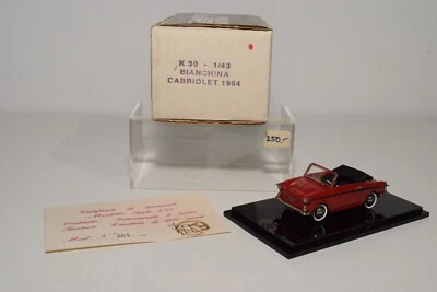 B7 1:43 KLAXON K30 K 30 AUTOBIANCHI BIANCHI CABRIOLET 1964 ROSSO VNMIB - Immagine 1 di 4