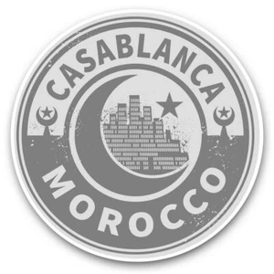 2 x Vinyl Stickers 20cm (bw) - Morocco Casablanca Travel #40727 - Photo 1/8