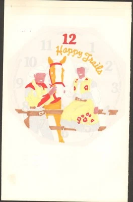 Roy Rogers & Dale Evans-Original Bradley Time Watch Concept Art 1985 Foto 1 de 4