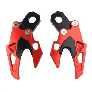 Paar CNC Hinten Rückseite Gabel Kette Einsteller für Honda CB650F 2014-2018 Rot - Afbeelding 1 van 3