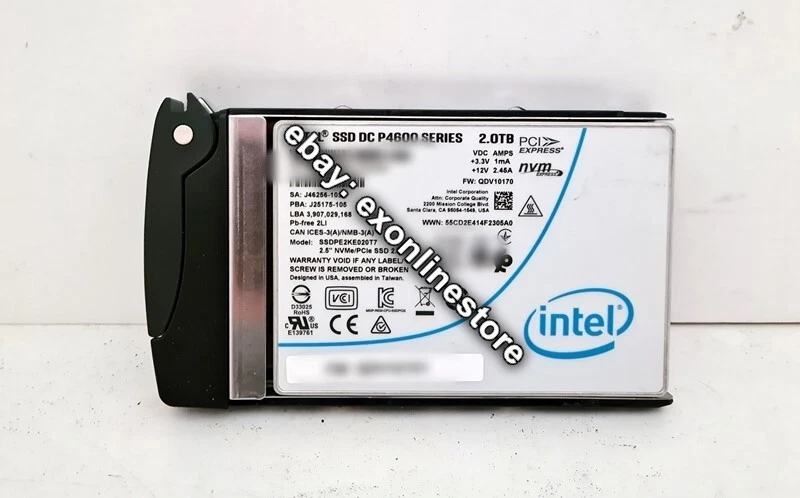 SSDPE2KE020T7K - Intel DC P4600 2TB 2.5" PCIe NVMe SSD in Supermicro Tray - Image 1 of 1