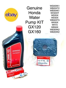 Genuine OEM Honda Engine Maintenance Tune Up Kit GX120 GX160 Filter Spark Plug - Picture 1 of 9