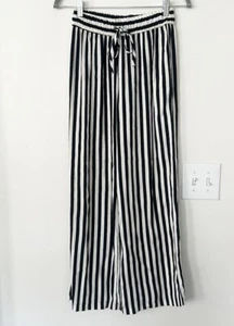 Pantalones de pierna ancha a rayas verticales Reformation B&W S - Imagen 1 de 7