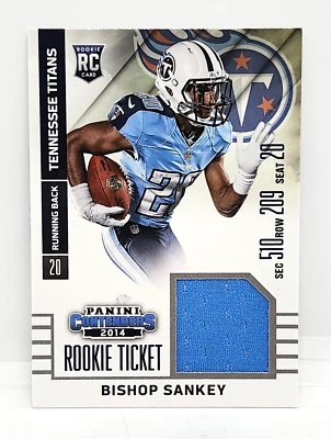 BISHOP SANKEY RELIC / 2014 CONTENDERS / ROOKIE TICKET JERSEY #RTS-34 ~ TITANS - Image 1 of 2