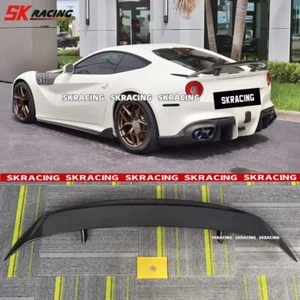 FIT FERRARI F12 BERLINETTA GT STYLE REAL CARBON FIBER REAR TRUNK SPOILER WING - Picture 1 of 19