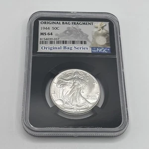1944 50C NGC Walking Liberty Original Bag Fragment MS64 - Picture 1 of 2