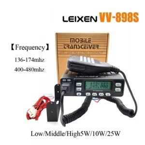 Leixen VV-898S Tri Power 5W/10W/25W Dual Band Radio VV898S 25W Car Walkie Talkie - Zdjęcie 1 z 9