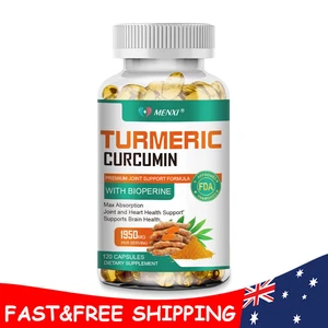 Turmeric Curcumin 95% 2000mg with BioPerine Black Pepper Extract Highest Potency - Foto 1 di 9