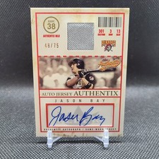 Jason Bay 2005 Fleer Authentix Auto Jersey #/75  AJA-JB Pirates