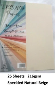 Tecno Papers Desert Haze Beckett Concept A4 216gsm Speckled 25 Sheets 15F068 - Picture 1 of 2