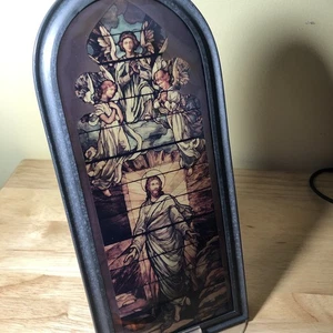 TBN Stained Glass Sun Catcher Jesus Christ Religious Angels Pewter  *READ* - Picture 1 of 13